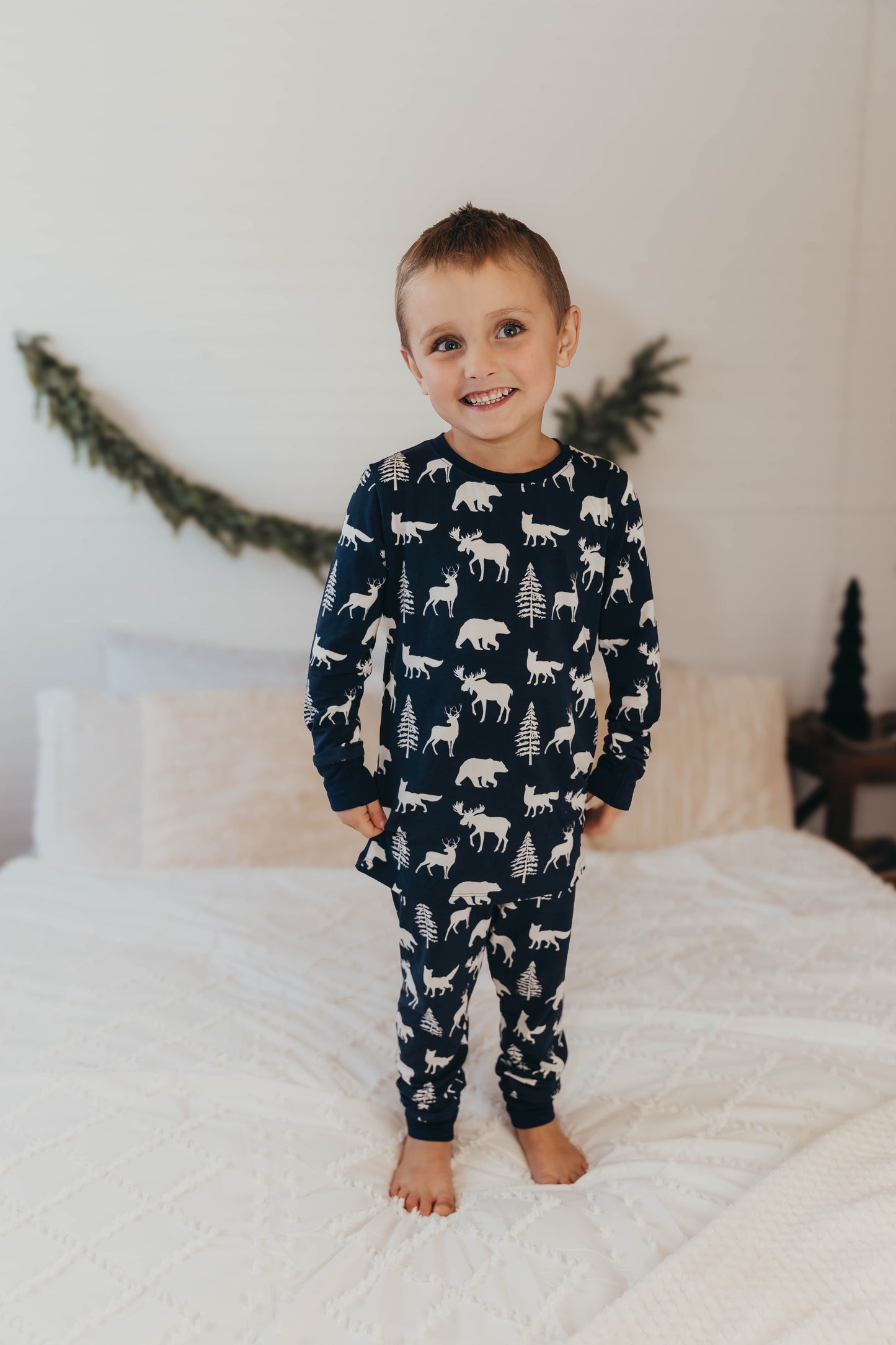 🌊 Christopher-Maine Woodland Animals Two Piece Pajama Set