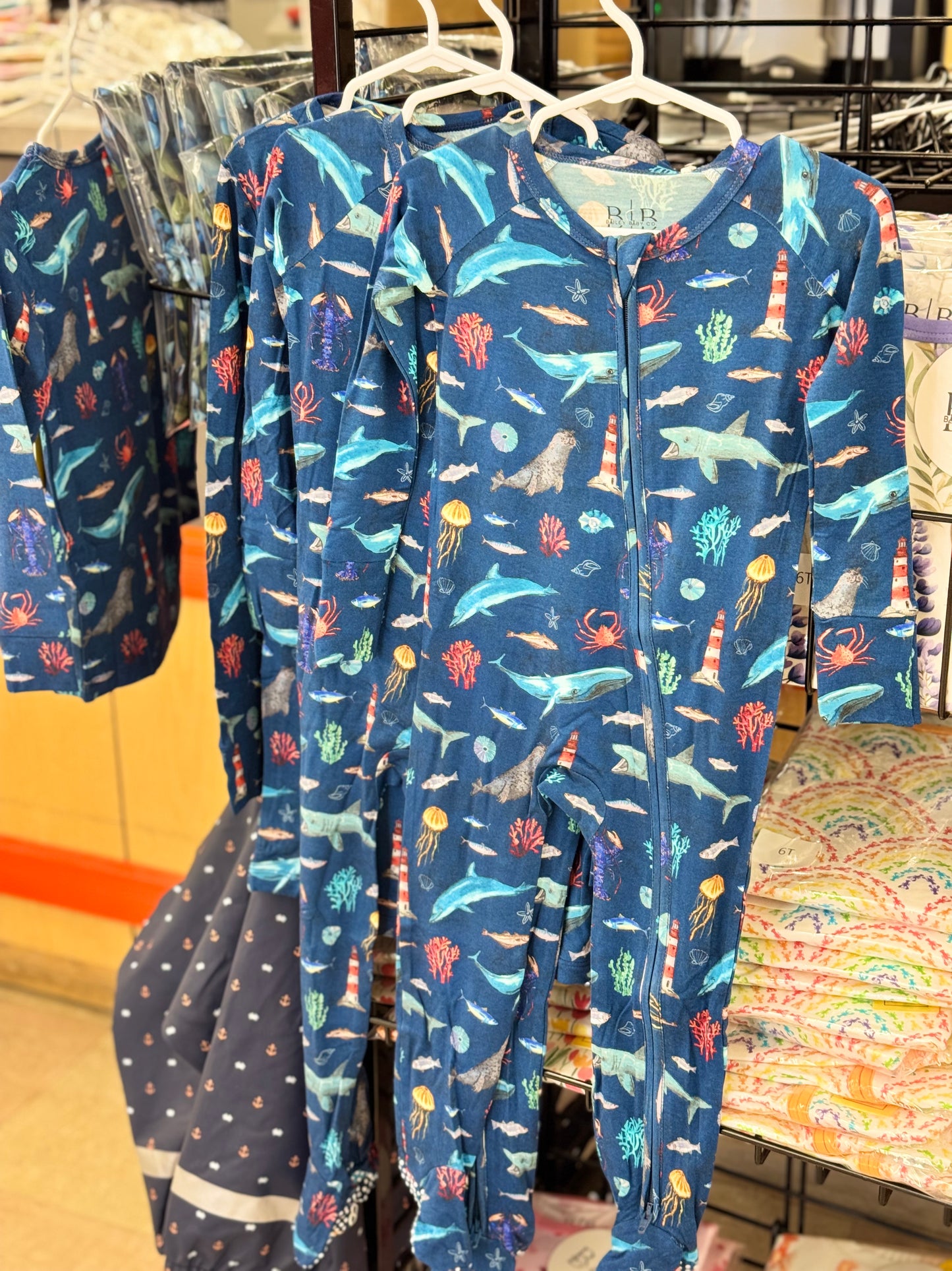 Lightening - Atlantic Ocean Footie Pajamas