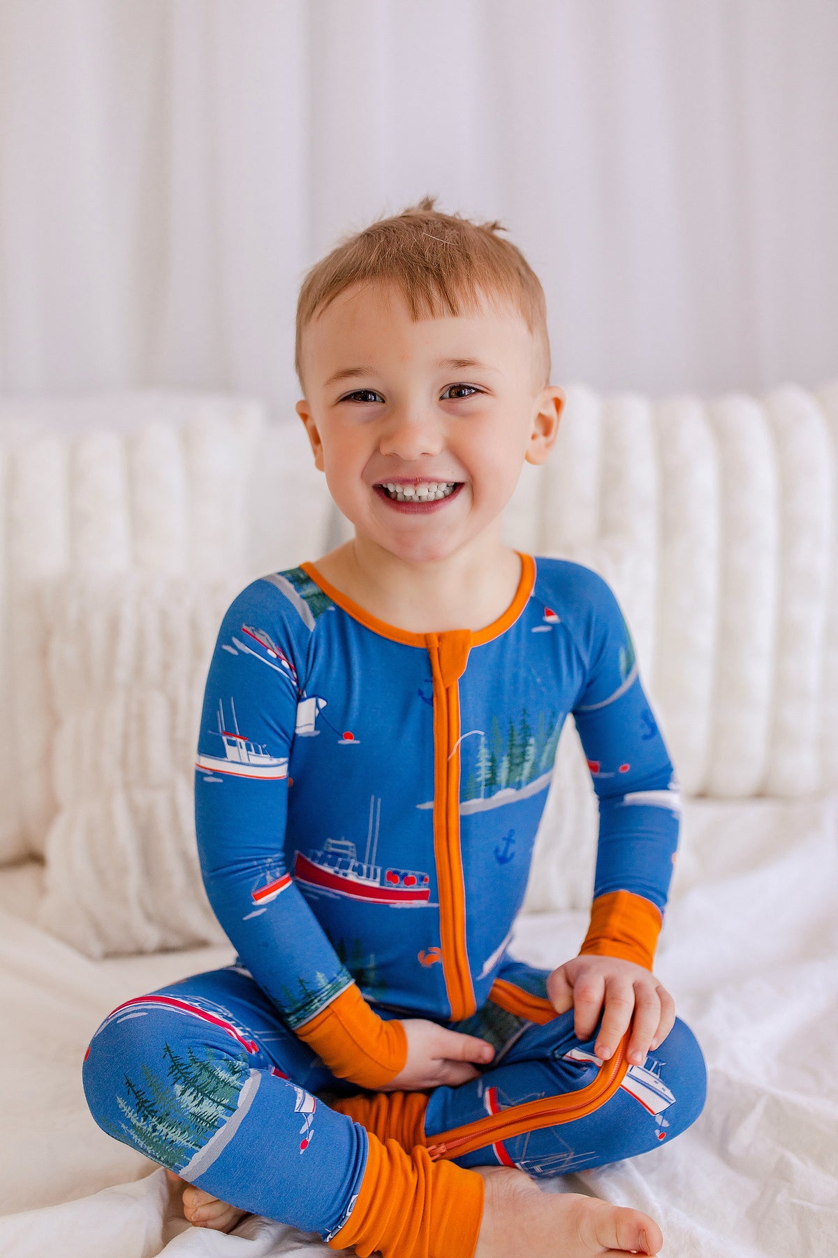 ⚓ Austin - Maine Lobster Boat Zippy Romper
