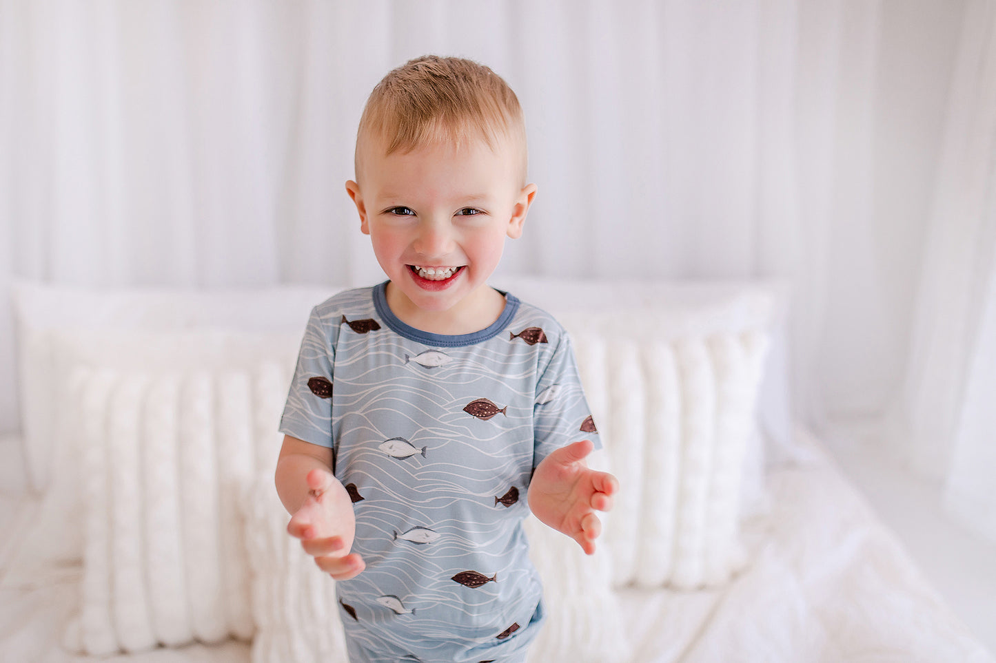 Kaleb - Halibut Two Piece Pajama Set