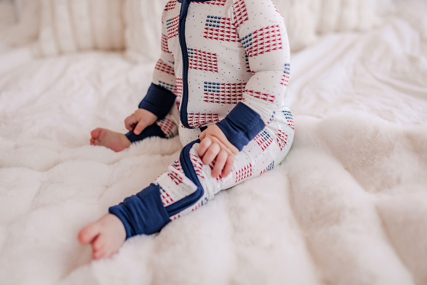 4th Of July Lobster Flag Zippy Romper
