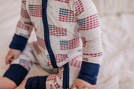 4th Of July Lobster Flag Zippy Romper