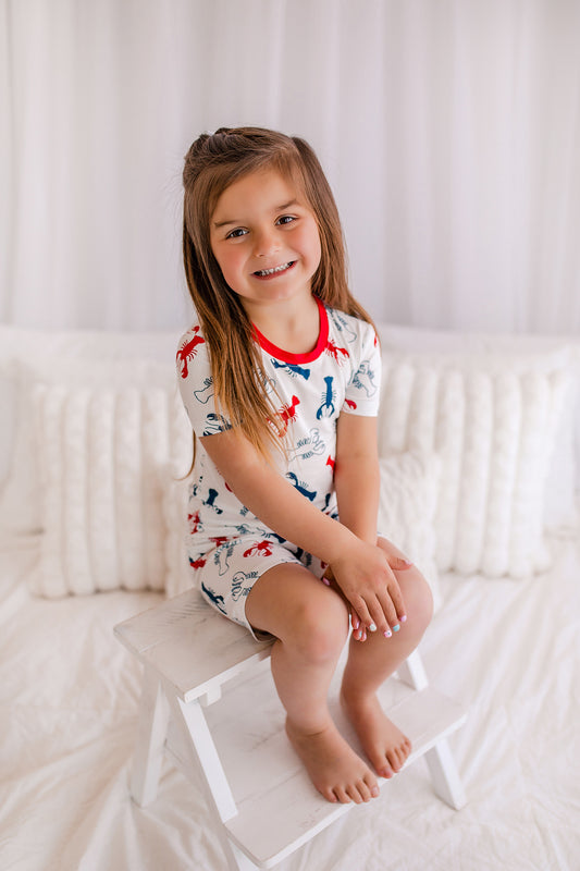 4th Of July Lobster Two Piece Pajama Set