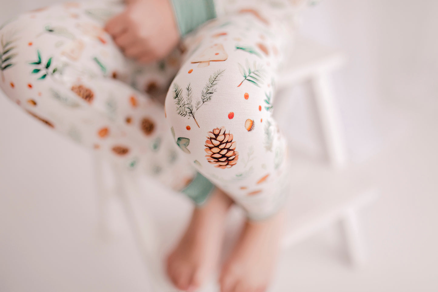 🌊 Blakelynn- Maine Mushrooms & Pinecones Two Piece Pajama Set