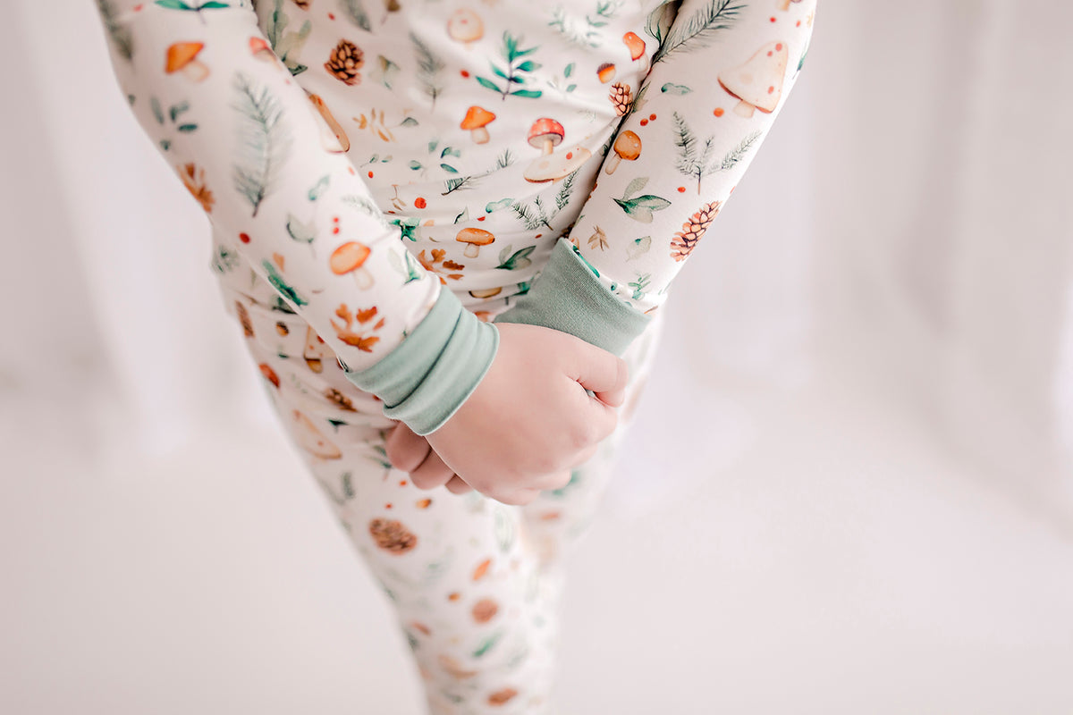 🌊 Blakelynn - Maine Mushrooms & Pinecones Two Piece Pajama Set