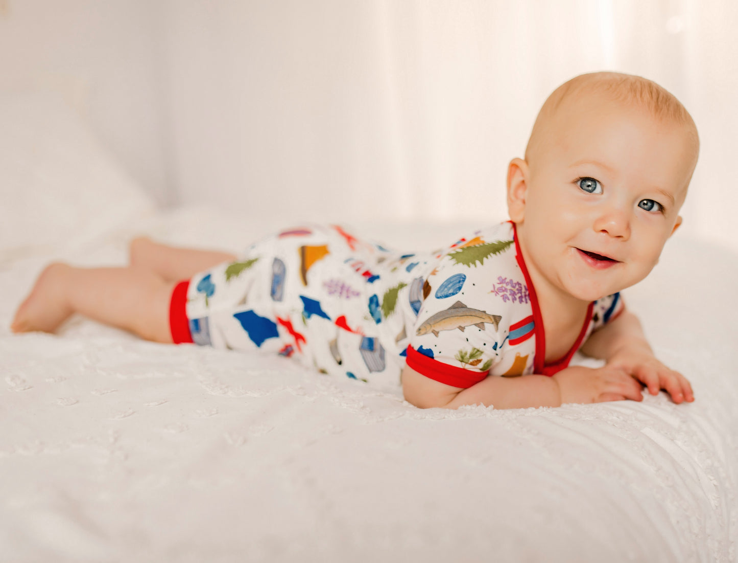 🌊 Zane- Signature Maine Icon Short Sleeve Zippy Romper