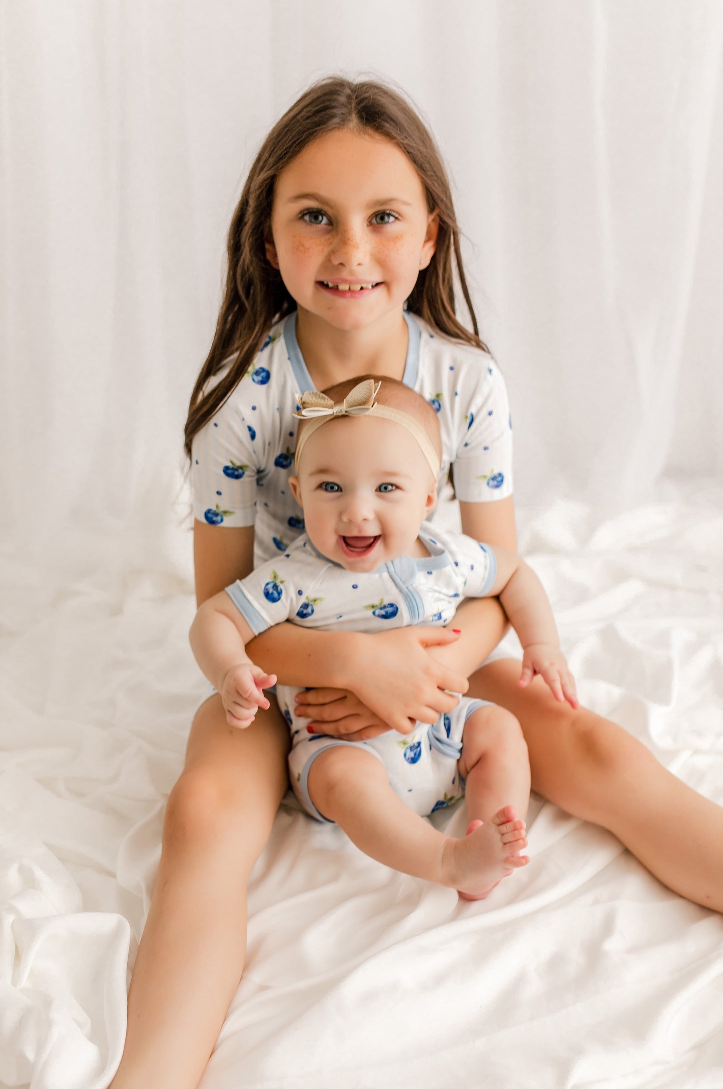 🌊 Ivy - Blueberry & Stripes Two Piece Pajama Set