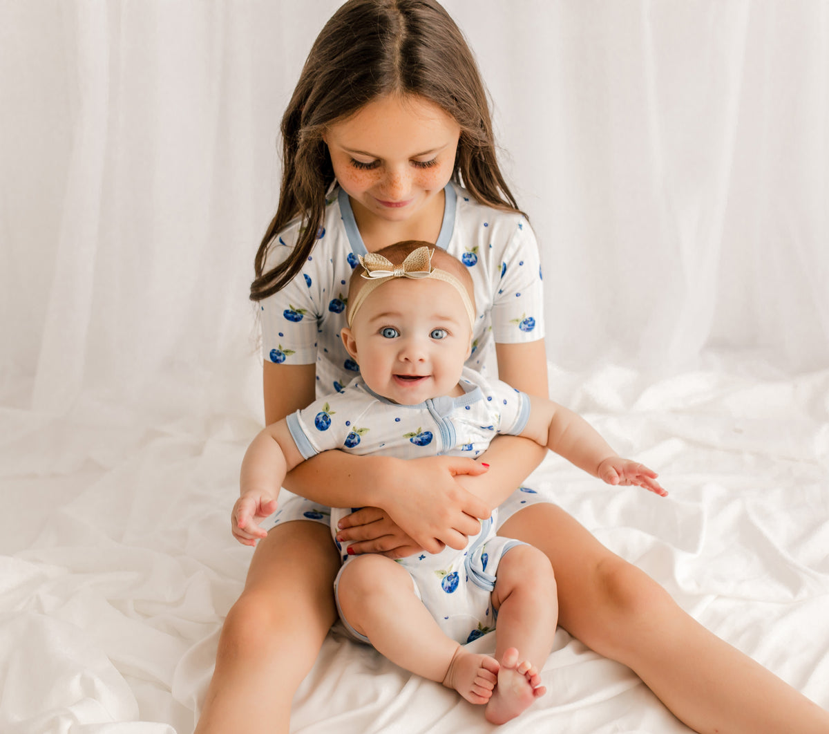π Ivy - Blueberry & Stripes Two Piece Pajama Set