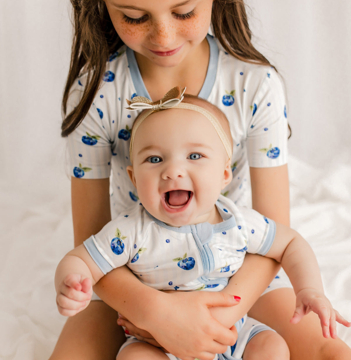 π Ivy - Blueberry & Stripes Two Piece Pajama Set