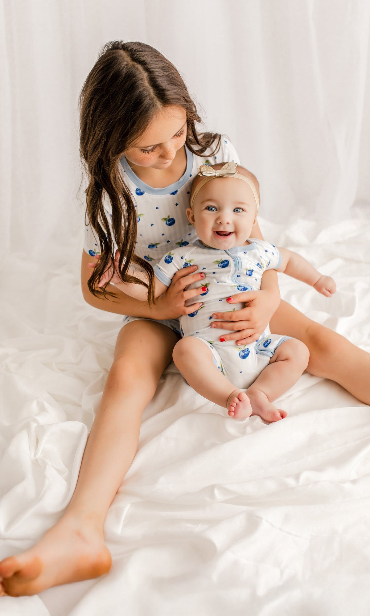 π Ivy - Blueberry & Stripes Two Piece Pajama Set