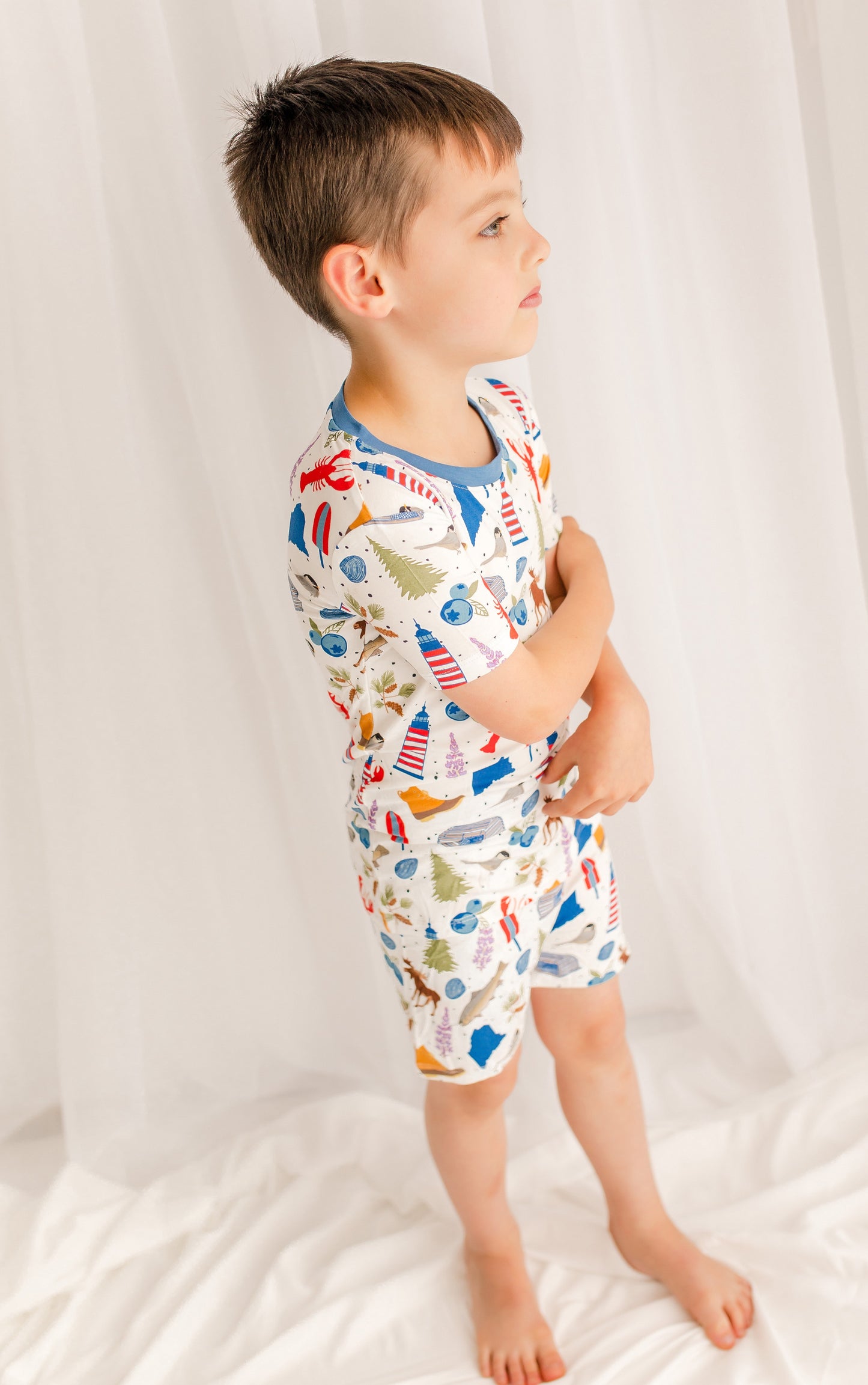 🌊 Zane Two Piece Pajamas Shorts Set