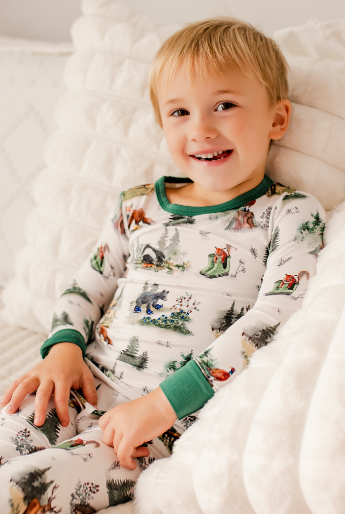 Korbin - Maine Animals In Boots Two Piece Pajama Set