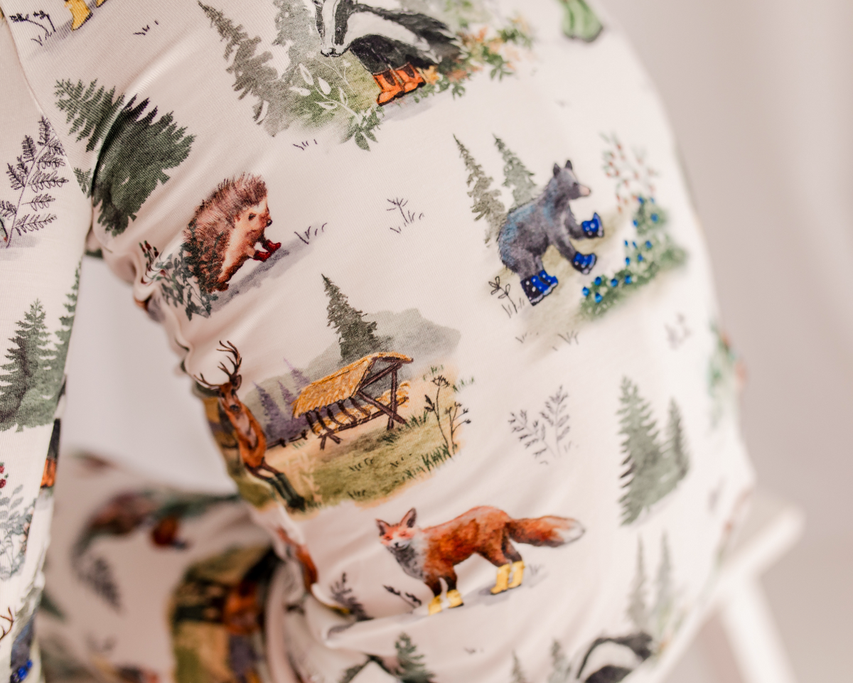 Korbin - Maine Animals In Boots Two Piece Pajama Set