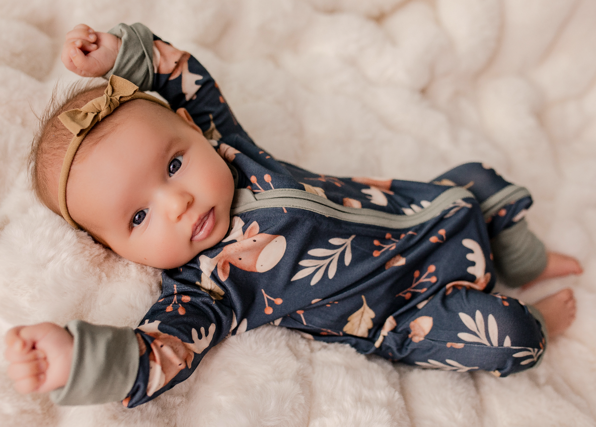 Prestin - Maine Fall Moose Zippy Romper