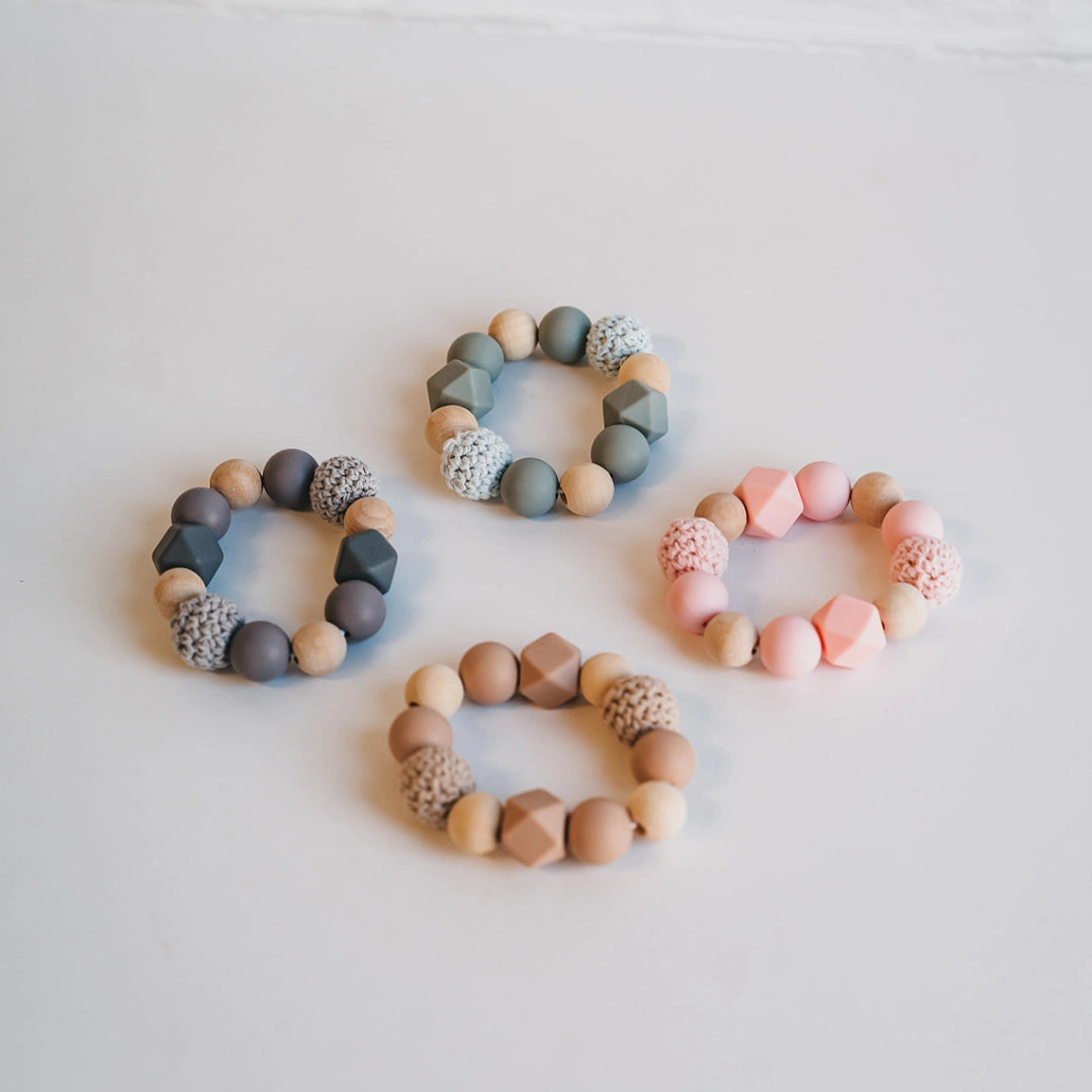 Navy Natural Teething Ring