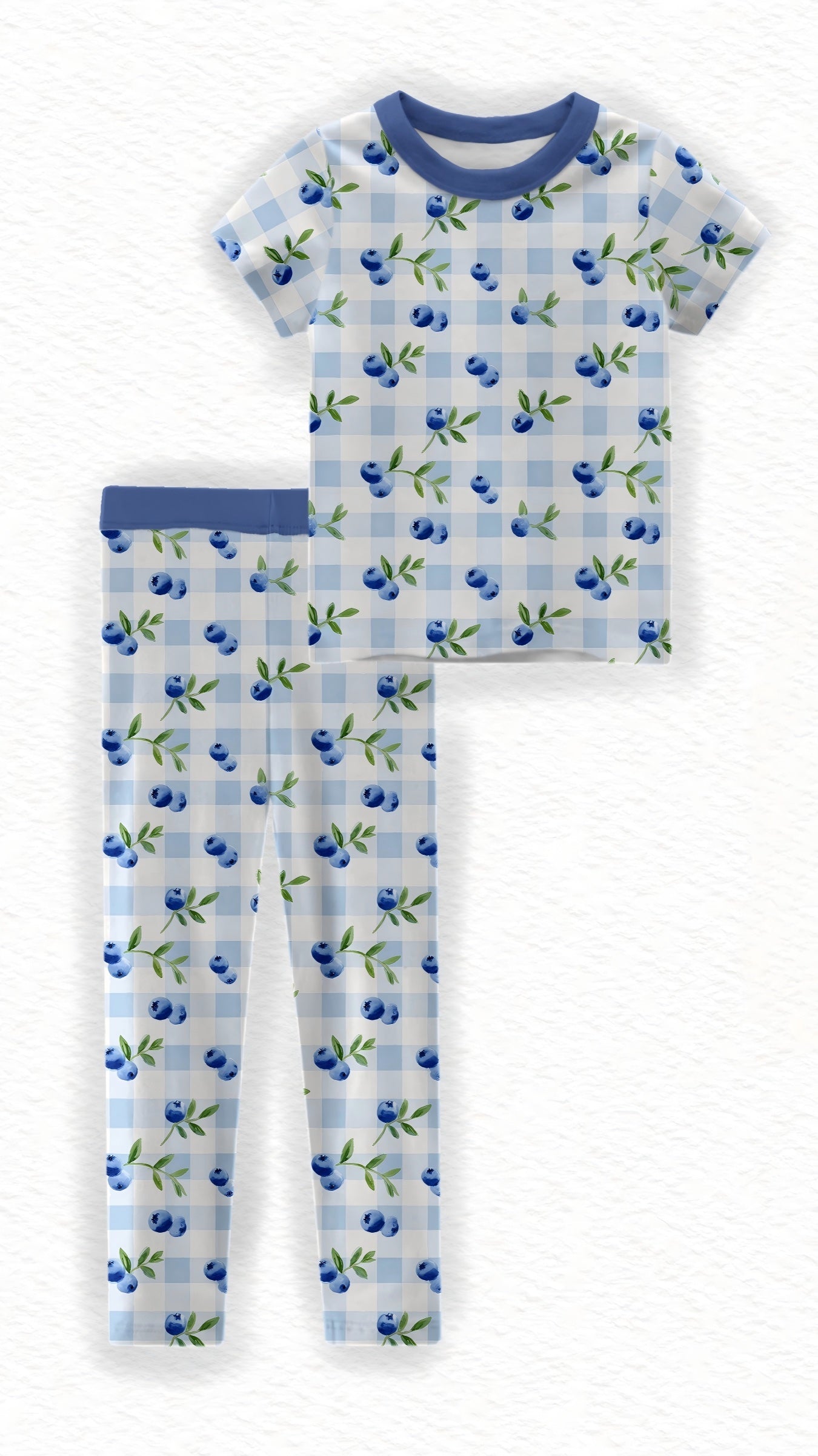 Plaid Blueberry - Two Piece Pajama Set
