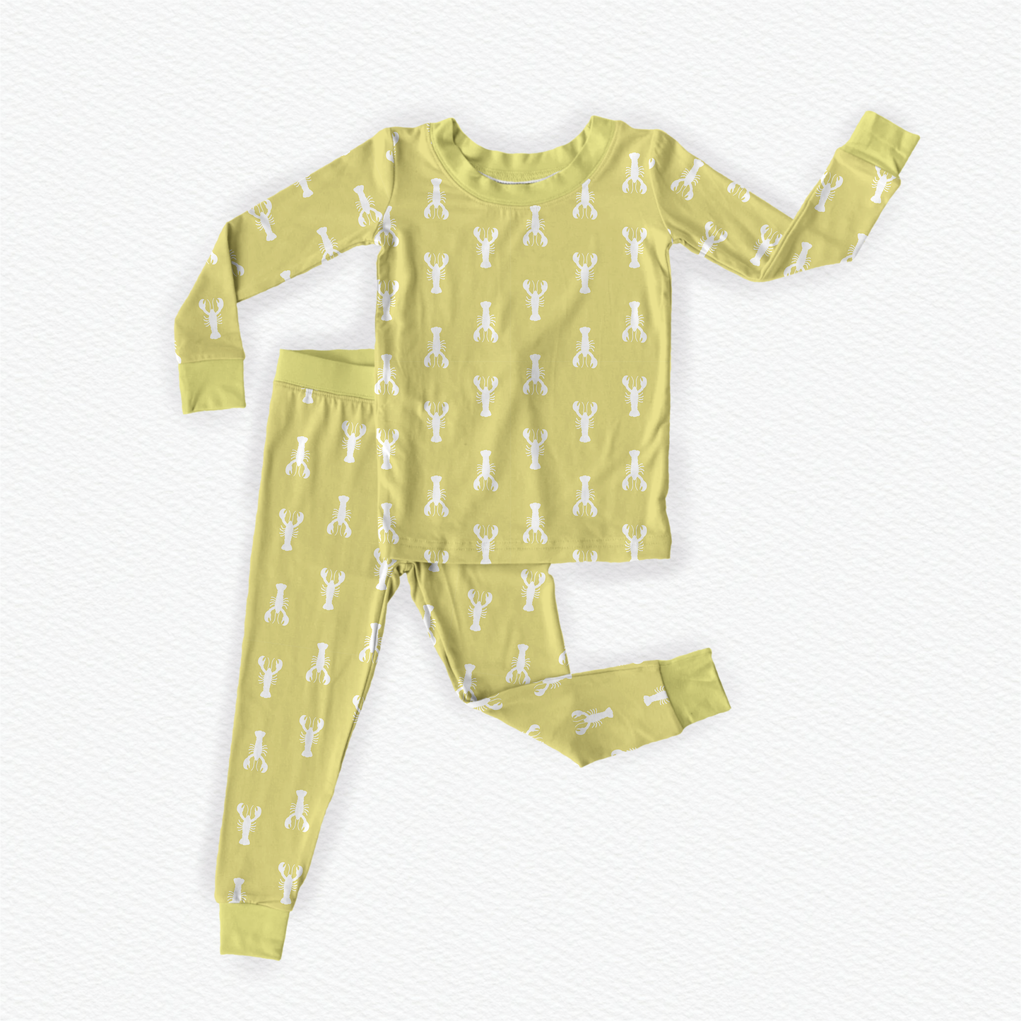 🌊 Sailor- Yellow Lobster Two Piece Pajama Set