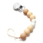 Ivory/Tan- Pacifier Clip