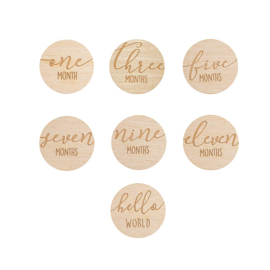 Wooden Reversible Monthly Milestone Photo Prop