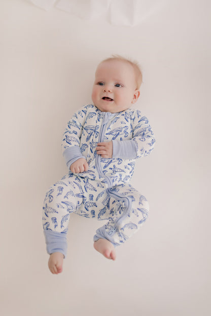 🌊 Taylor- Maine Sea Turtle Zippy Romper