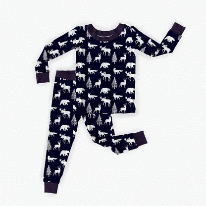 🌊 Christopher-Maine Woodland Animals Two Piece Pajama Set