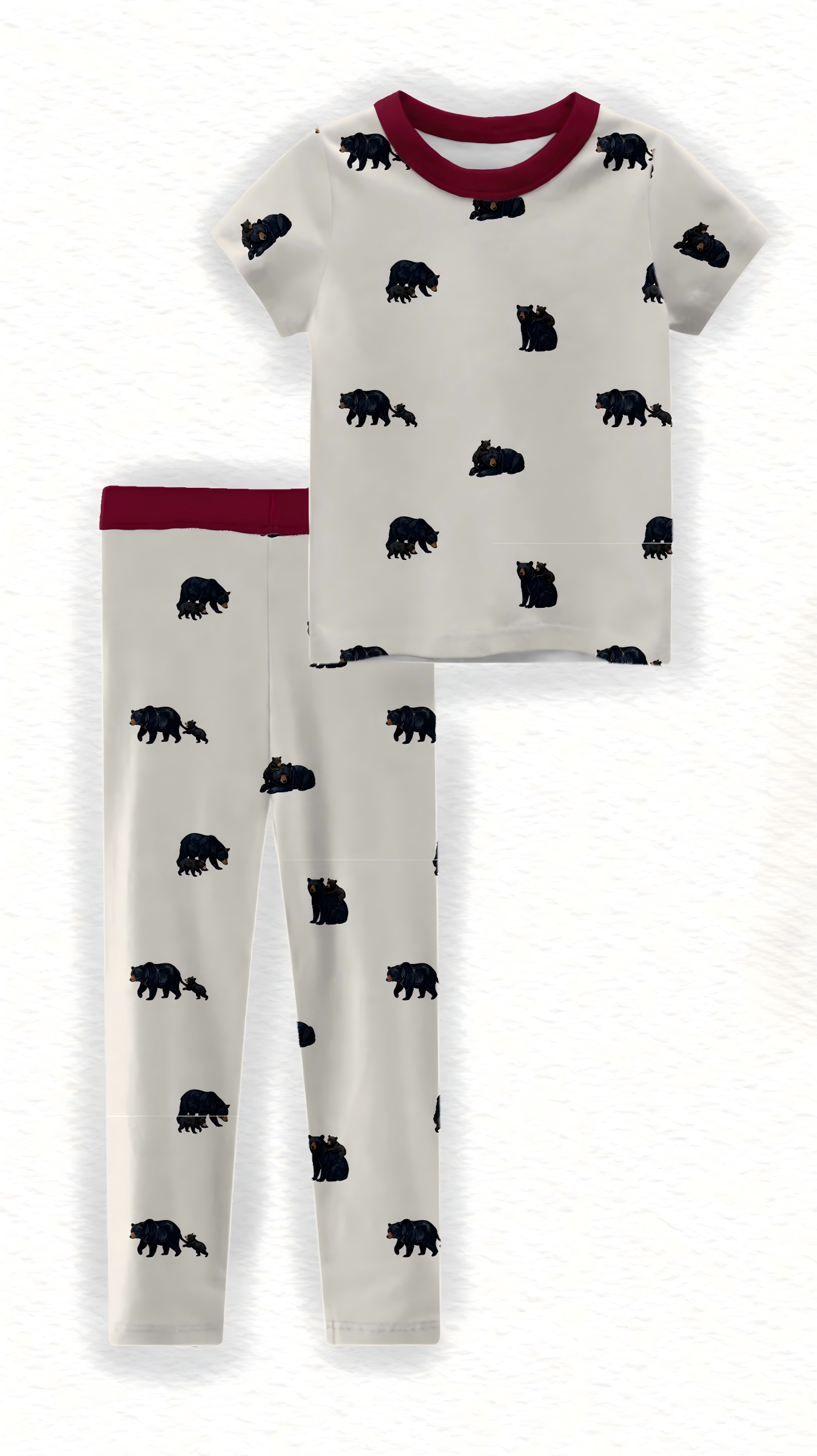 Remington ‘Remi’ - Baby Black Bear Two Piece Pajama Set