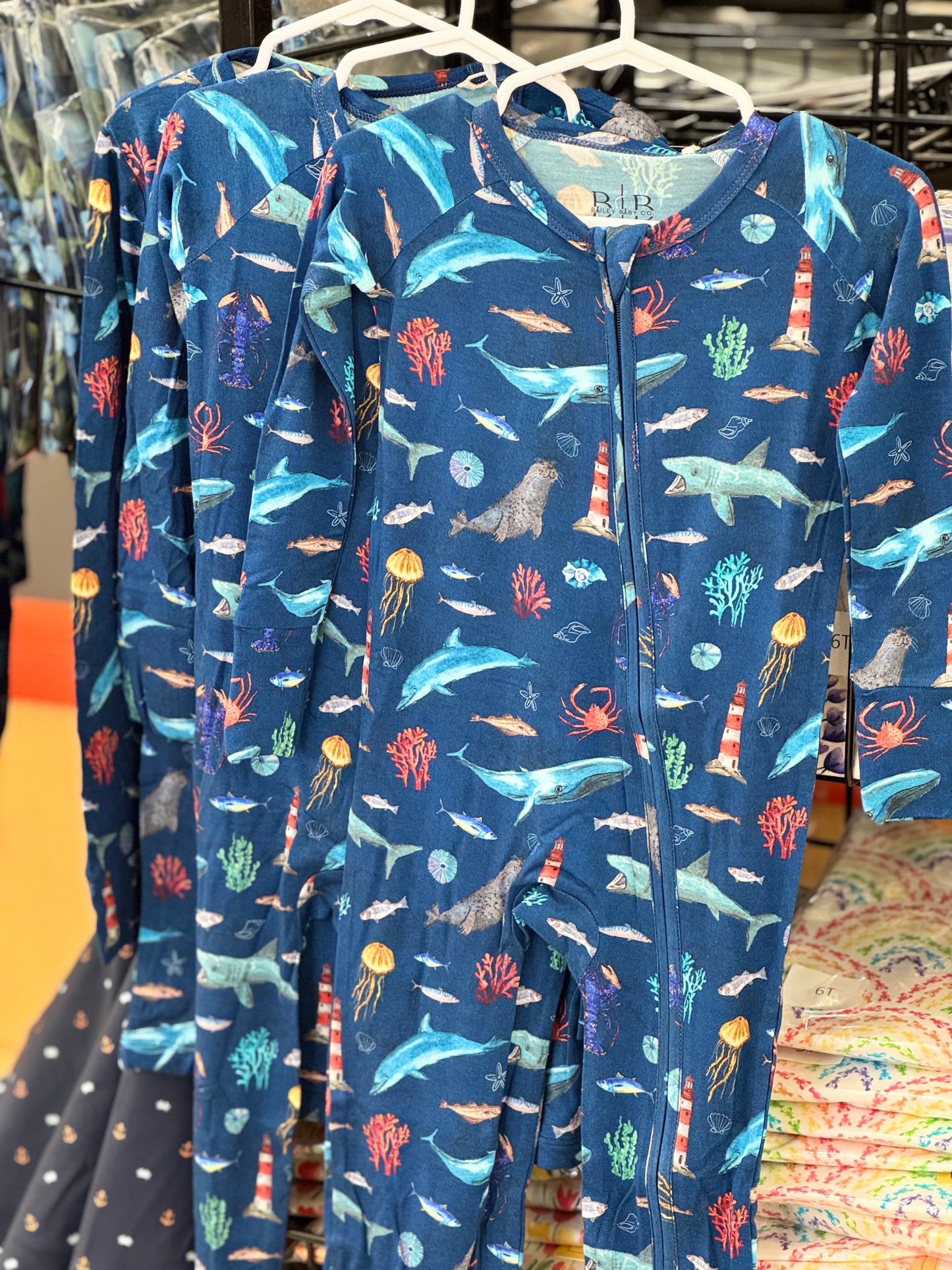 Lightening - Atlantic Ocean Footie Pajamas