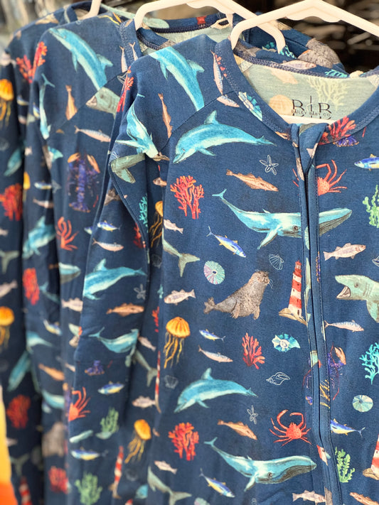 Lightening - Atlantic Ocean Footie Pajamas