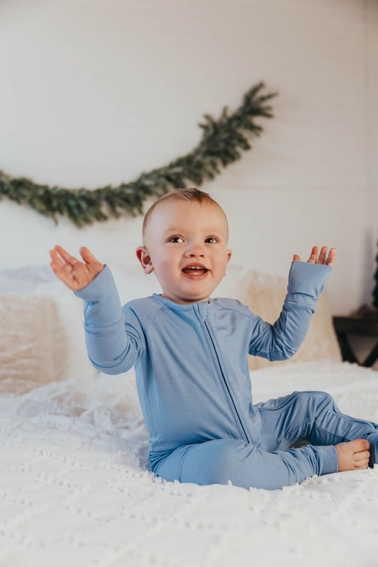 Baby Blue Zippy Romper