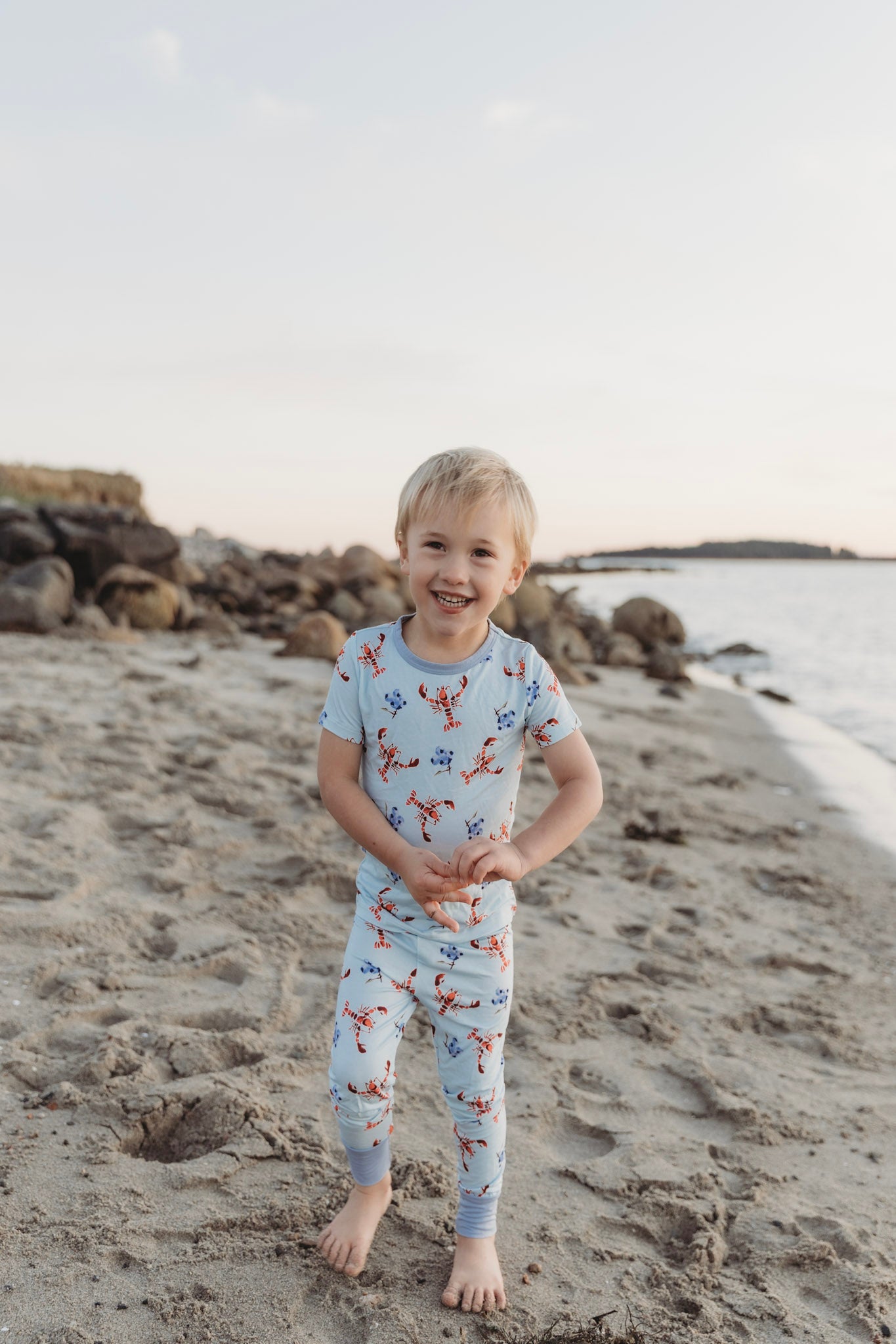 Brooke - Lobster & Blueberry Two Piece Pajama Set