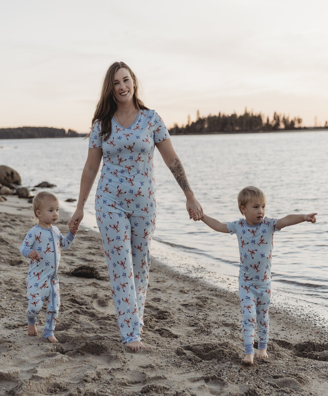 Brooke - Lobster & Blueberry Wide Leg Bottoms