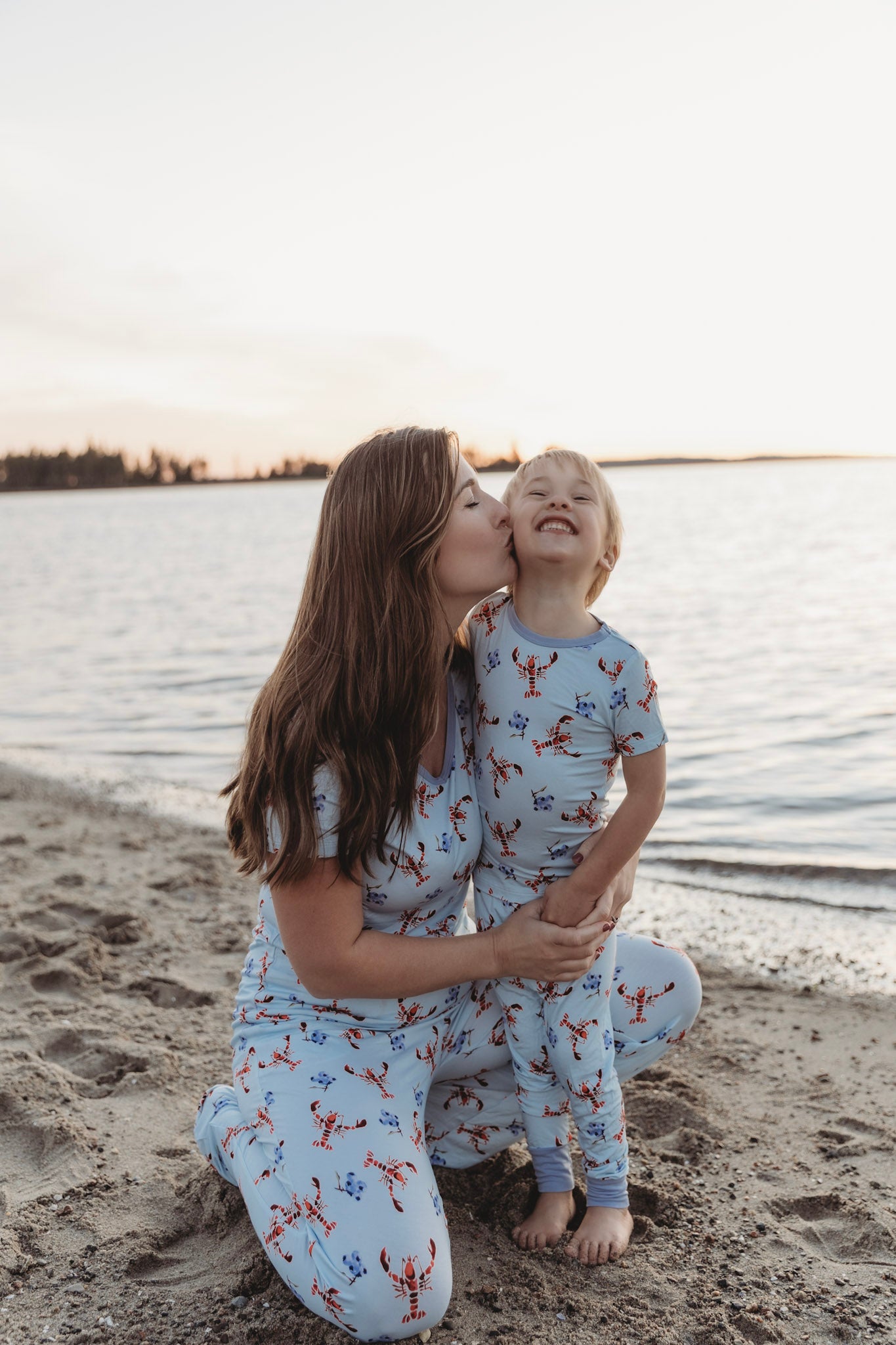 Brooke - Lobster & Blueberry Two Piece Pajama Set