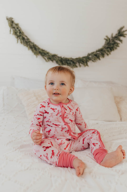 ⚓ Becka - Maine Pink Lobster Zippy Romper