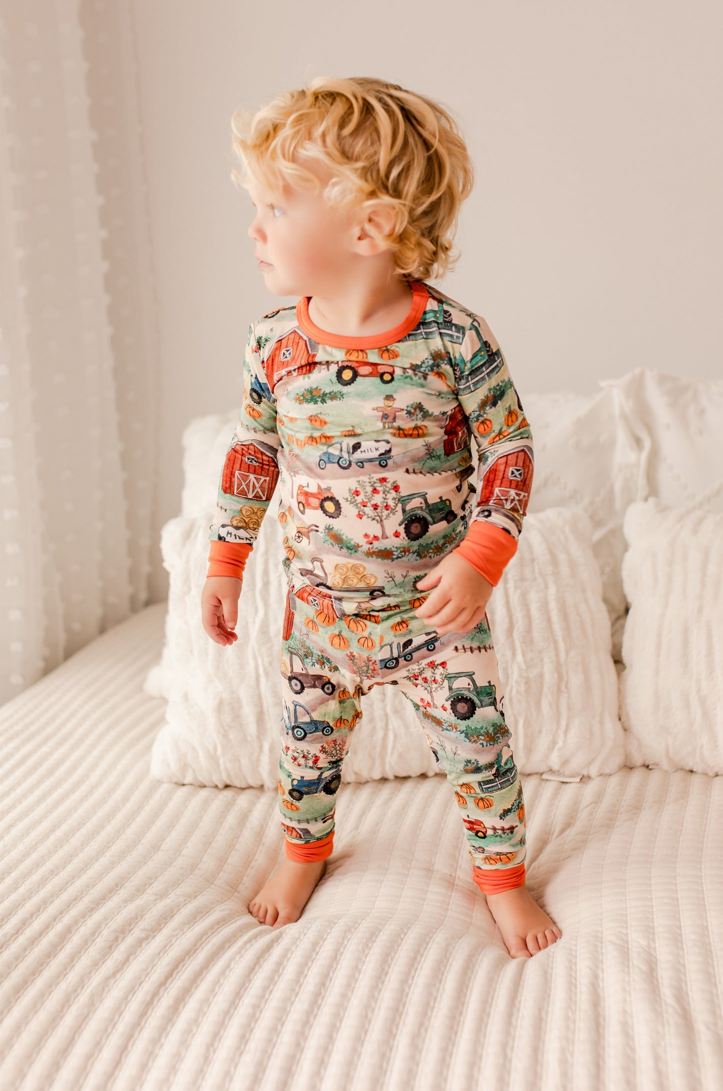 Dylan - Maine Fall Farm Two Piece Pajama Set