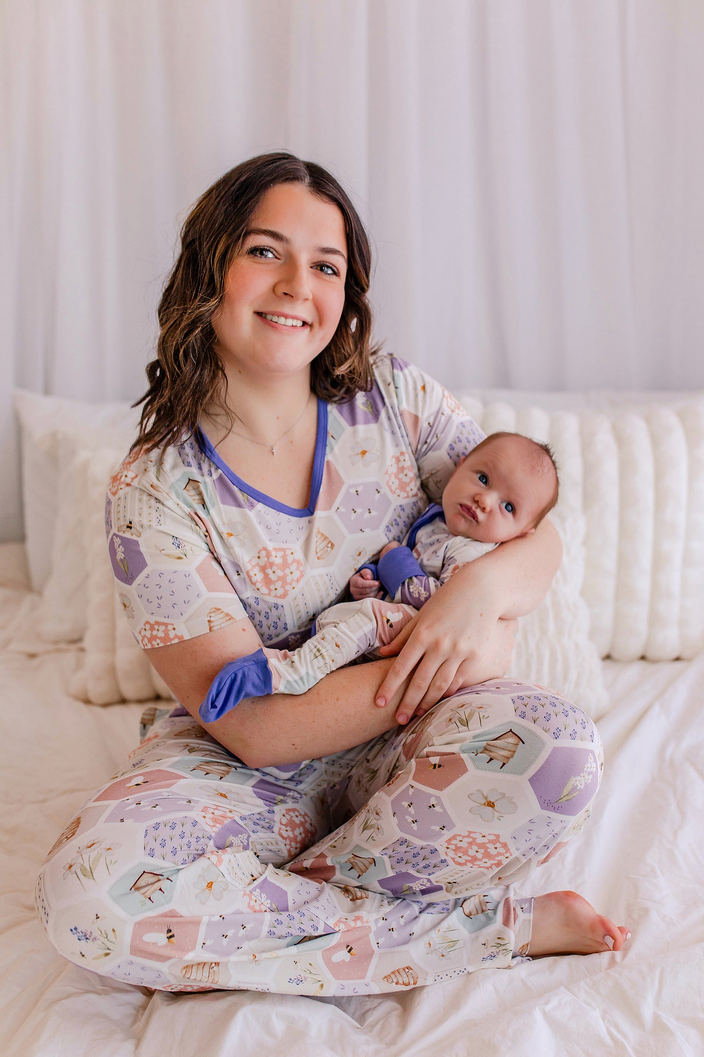 Purple Bee - Zippy Romper