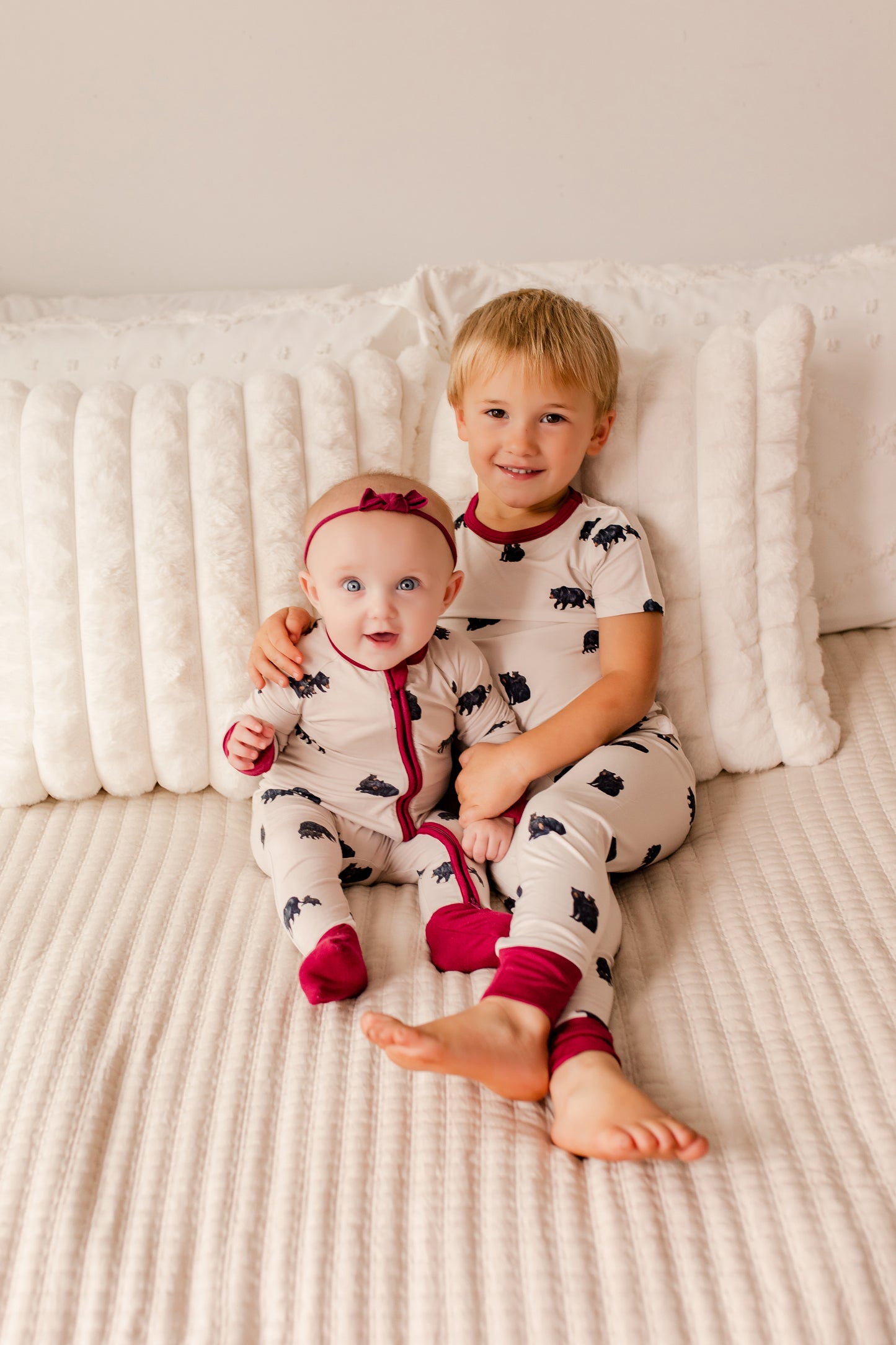 Remington ‘Remi’ - Baby Black Bear Two Piece Pajama Set