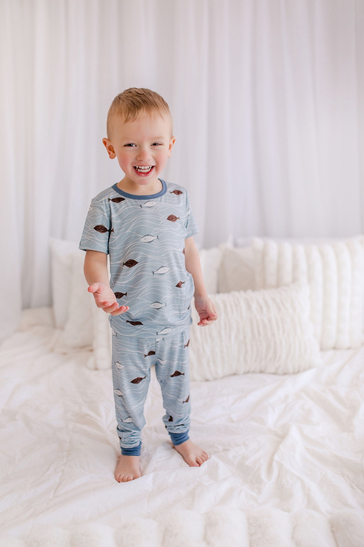 Kaleb - Halibut Two Piece Pajama Set
