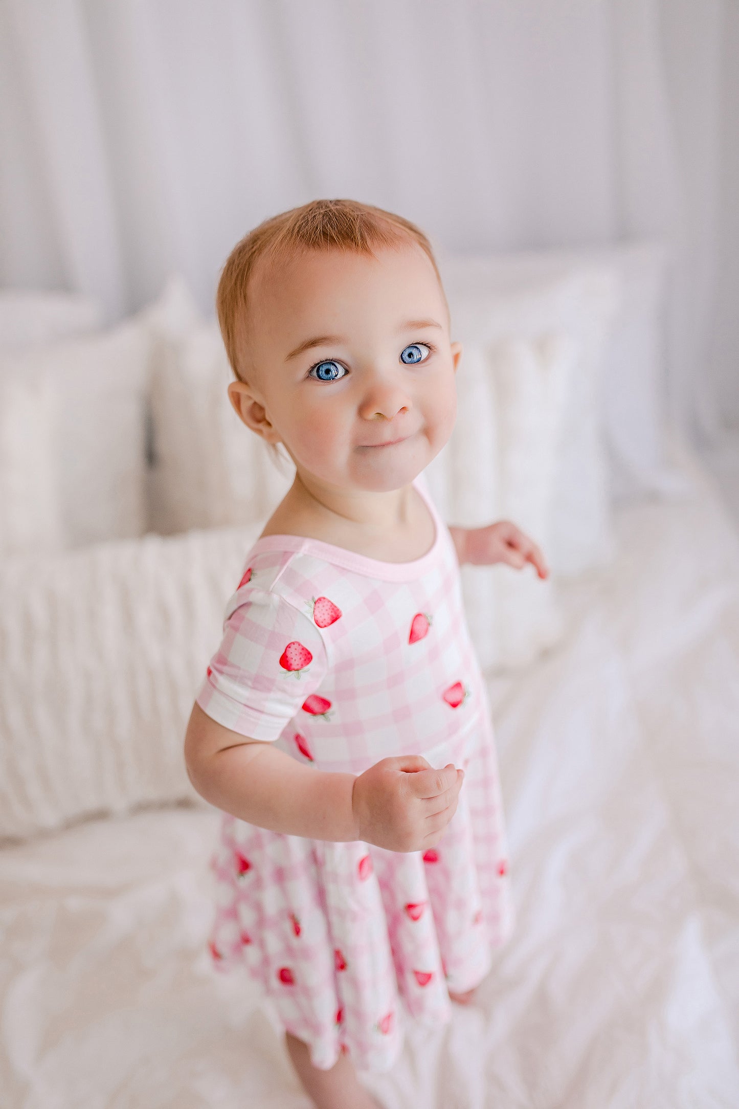 Plaid Strawberry Twirl Dress