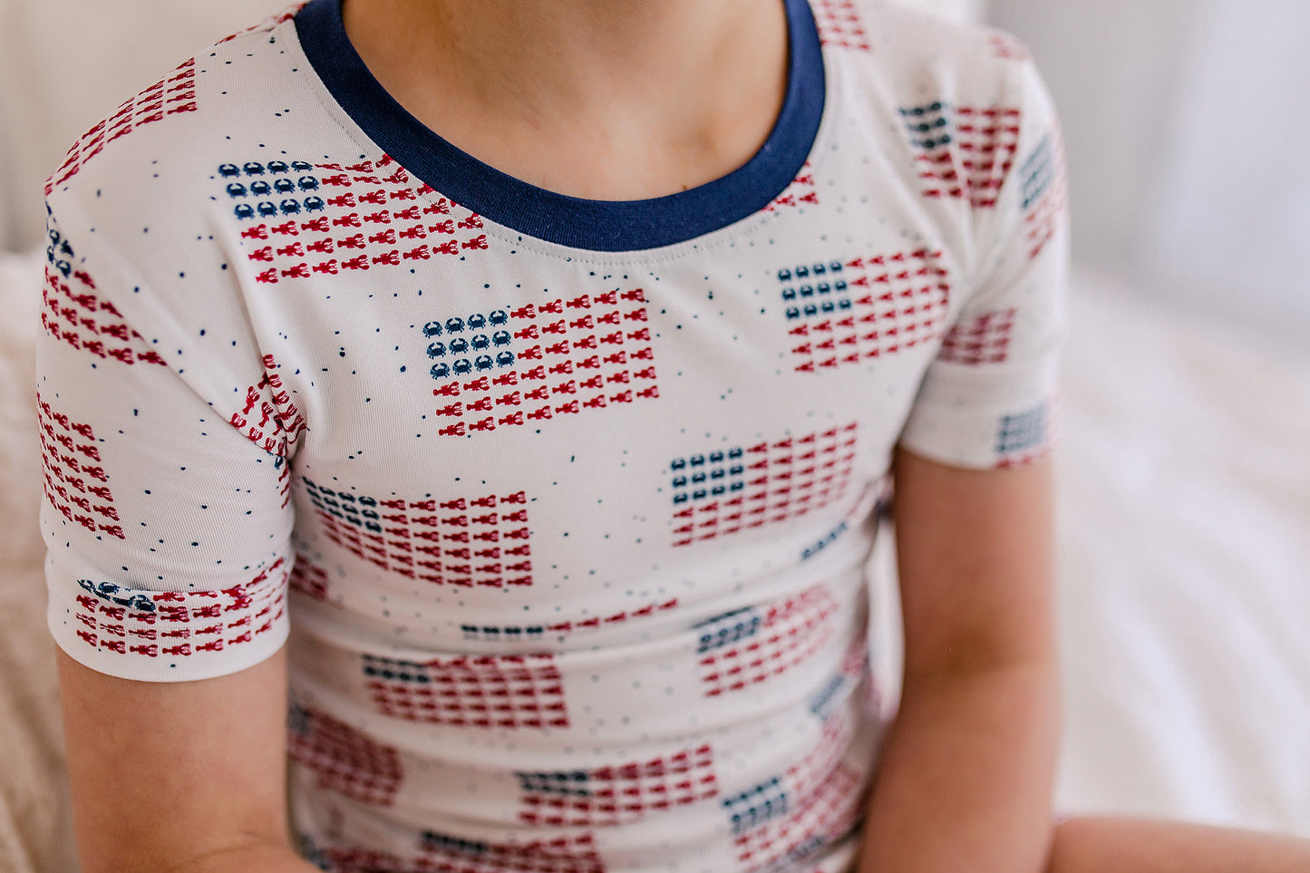 4th Of July Lobster Flag Two Piece Pajama Set