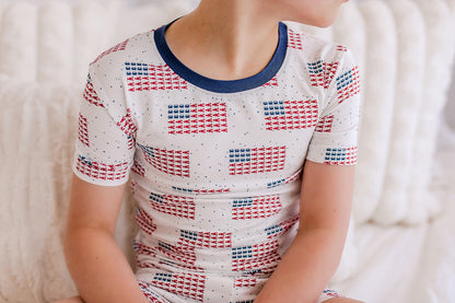 4th Of July Lobster Flag Two Piece Pajama Set