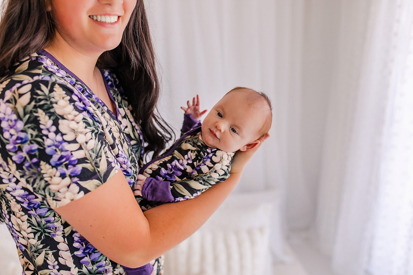 Camille - Dark Lupine T-Shirt & Shorts Pajama Set
