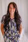 Camille - Dark Lupine T-Shirt & Shorts Pajama Set