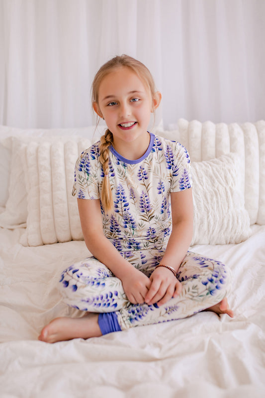 Braelyn - Purple Lupines Two Piece Pajama Set