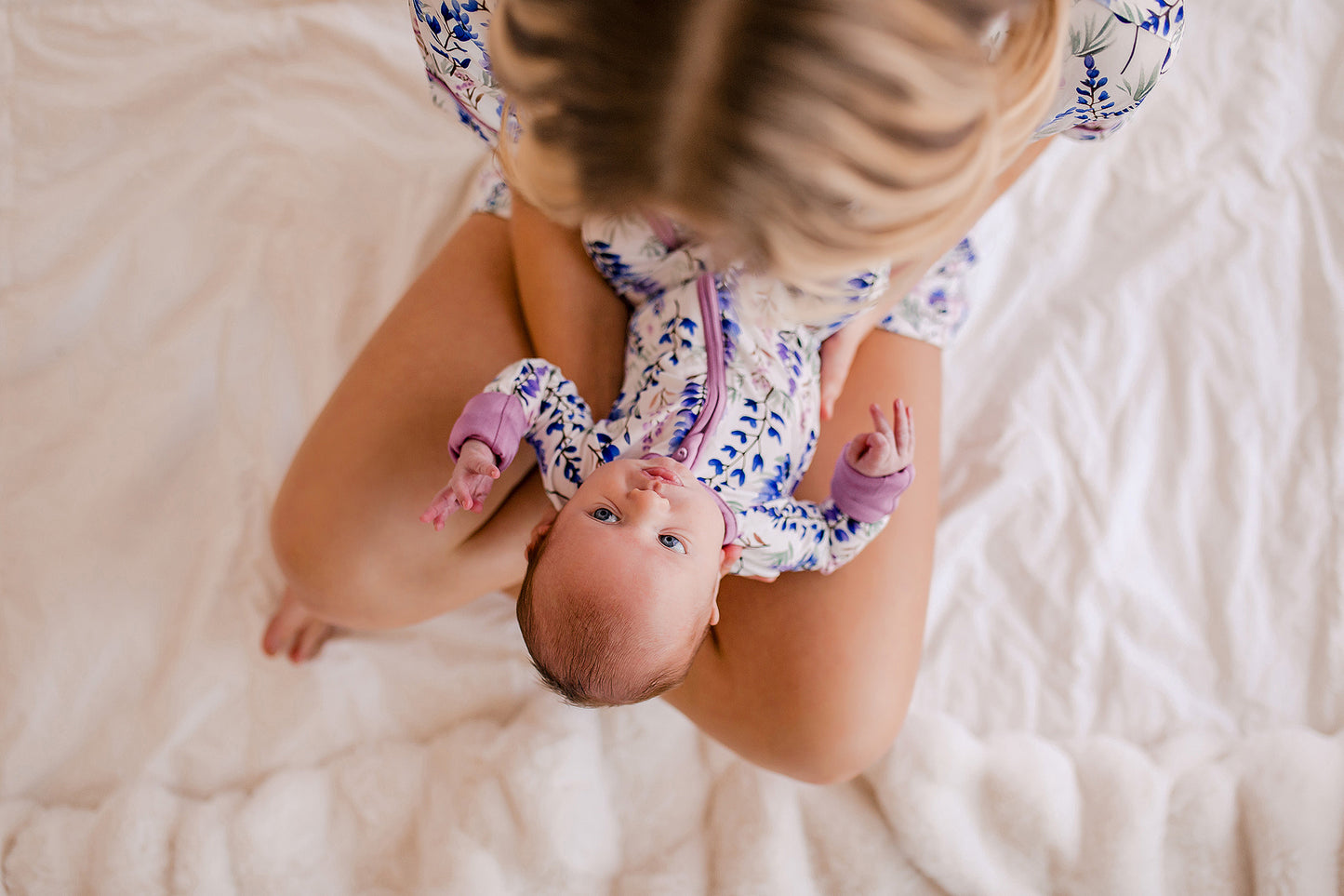 Kristina - Light Lupines Zippy Romper