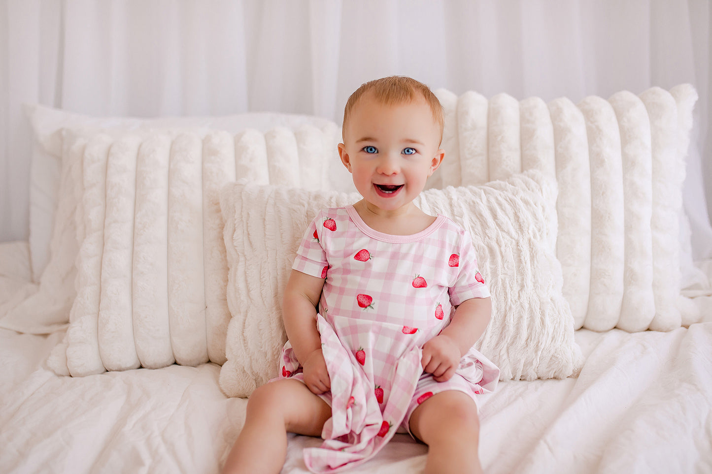 Plaid Strawberry Twirl Dress