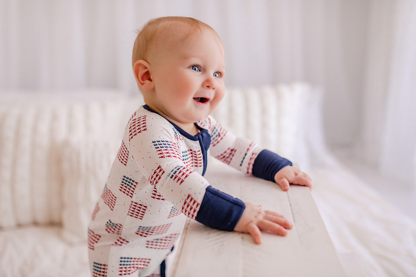 4th Of July Lobster Flag Zippy Romper