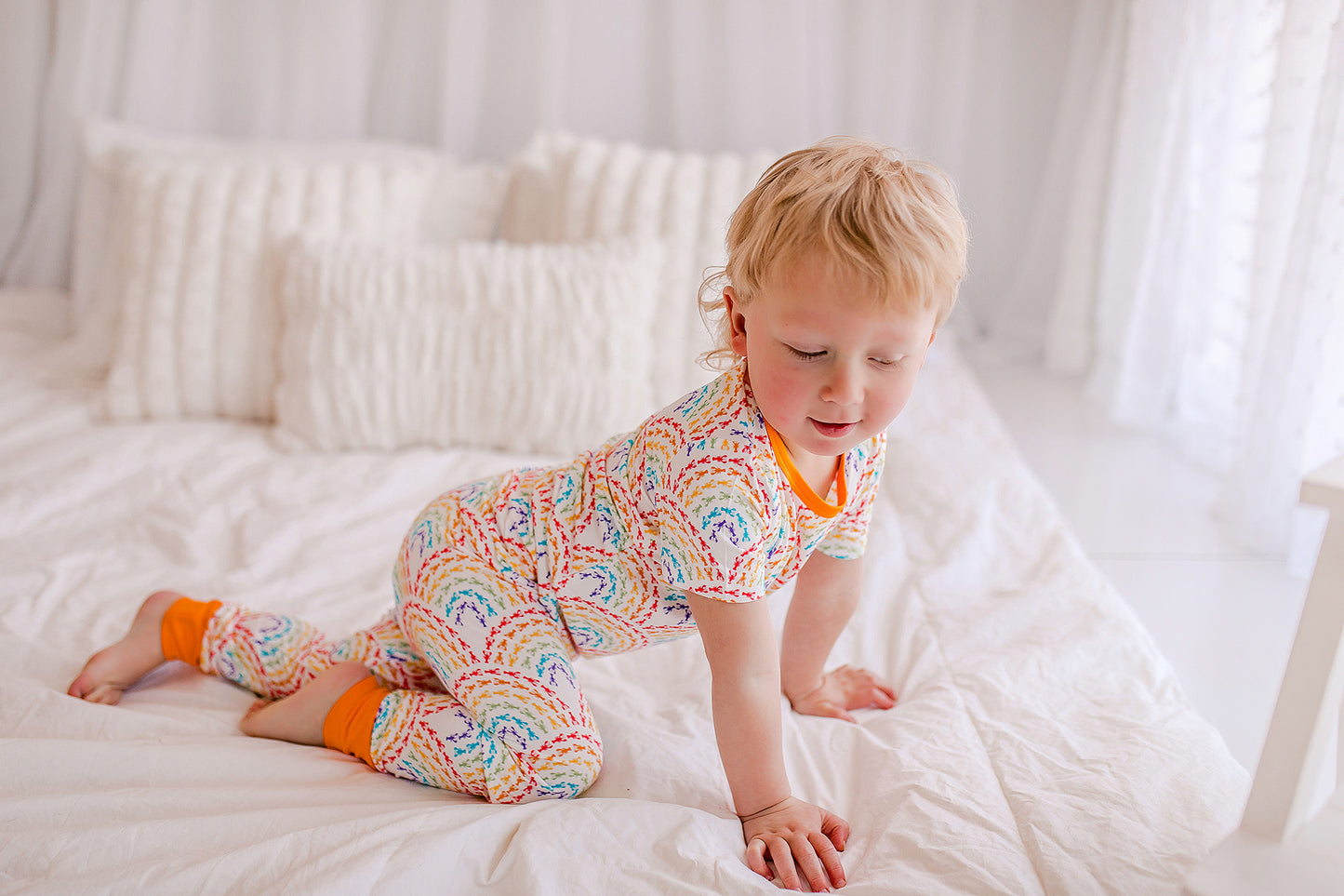 Bo - Lobster Rainbow Two Piece Pajama Set