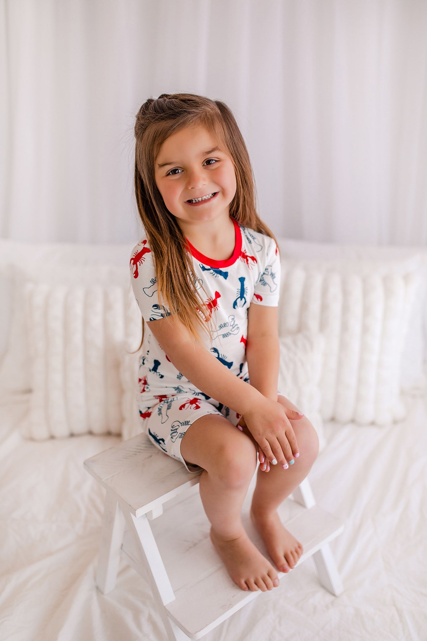 4th Of July Lobster Two Piece Pajama Set