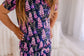 Annie - Dark Purple Lupines Two Piece Pajama Set