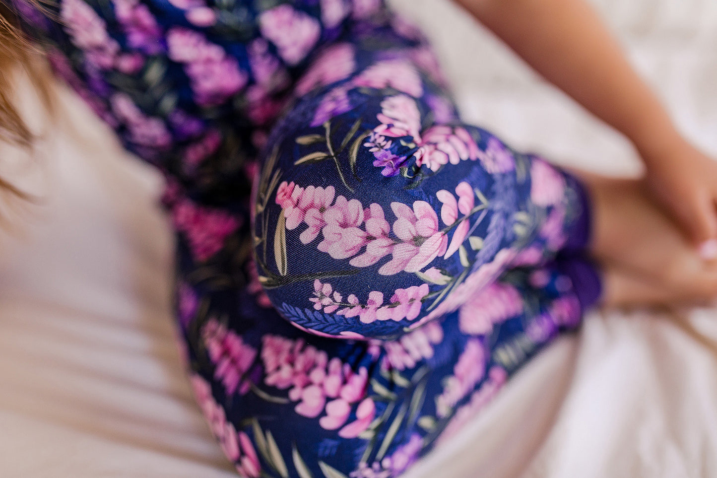 Annie - Dark Purple Lupines Two Piece Pajama Set